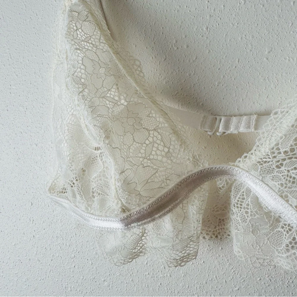New Free People Bright Eyes Bralette Lace Bra Boho Ivory